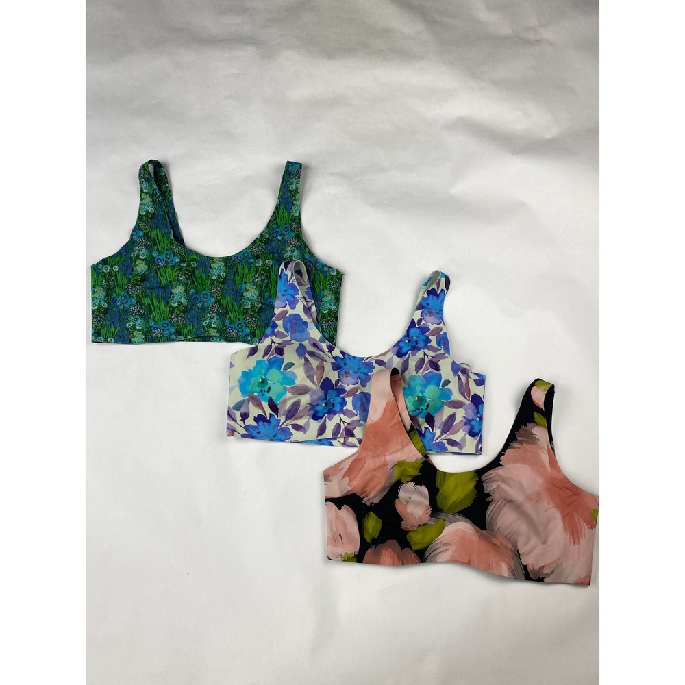 Knix Bra Women's Size XL Wireless - Lot of 3 Floral